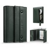 VULKIT Mens Wallet RFID Blocking Leather Compact Trifold with Zippered