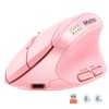 Ergonomic Vertical Mouse, Wireless Bluetooth Mouse - Pink