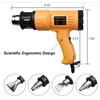 SEEKONE Heat Gun 1800W 122℉-1202℉ with 4 Nozzles for Paint