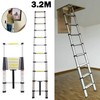 Aluminum 10ft Telescoping Ladder Extension Ladder Multi Purpose Ladder with