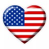 StickerSector REFLECTIVE USA Flag Heart Sticker 5"x4.5" FS235-REF