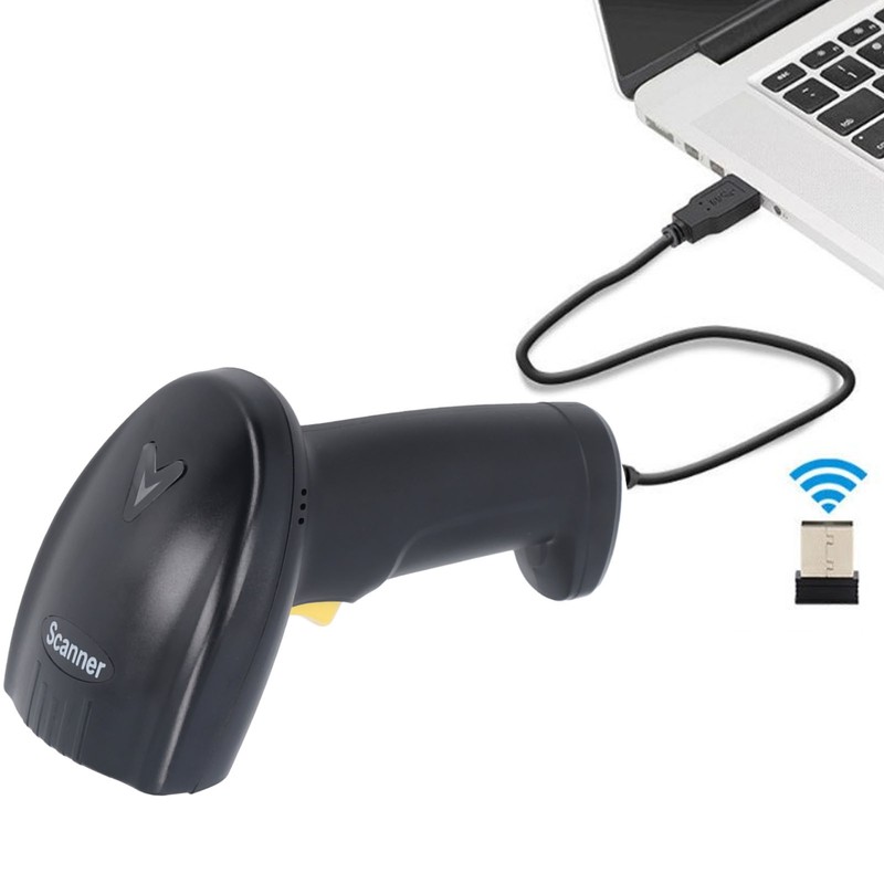 Wireless Barcode Scanner 2.4G USB 1D 2D Handheld Drive Free