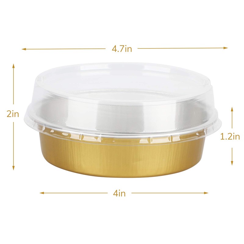Beasea Disposable Pie Tins 4 Inch, 50 Pack Mini Tart