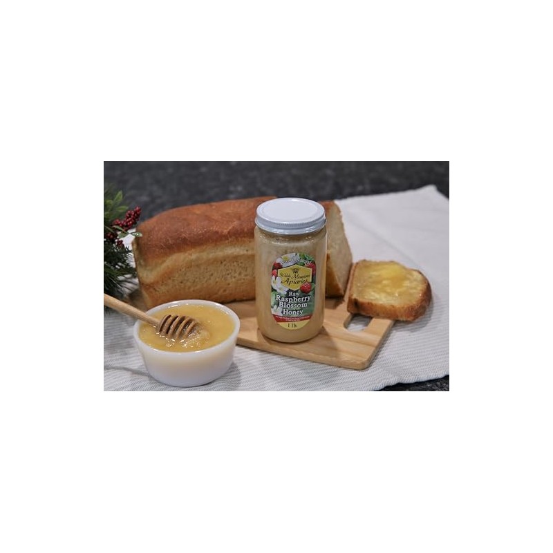 Raspberry Blossom Honey by Welsh Mountain Apiaries, Raw and Unfiltered,