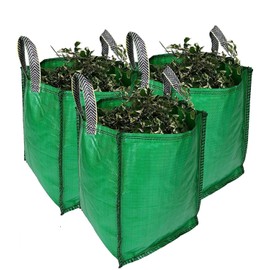 sackmaker Garden Waste Bags - 120 Litre - 1 to 5 Sacks - PREMIUM GRADE - Industrial Fabric and Handles - Heavy Duty Garden/Green Waste Sacks (3 sacks)