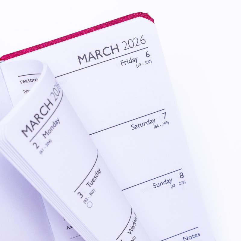 evelay 2026 Diary Week to View Slim Size Full Year