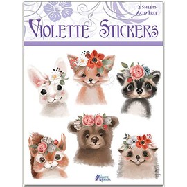 Violette Stickers Floral Fox and Bear
