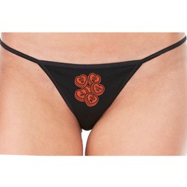 Knaughty Knickers Dirty Valentines Day Heart Candies Suggestive Fun Gift Black String Thong Adult Flirty Fun