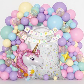 Ymsone Unicorn Gift Bag Extra Large - Unicorn Theme Girl Birthday Bag Jumbo - Oversized Plastic Bag for Big Present - Huge Wrapping for Giant Gifts (1)
