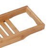 Bamboo Bathtub Tray Simple Durable Bathtub Rack Book Wine Holder