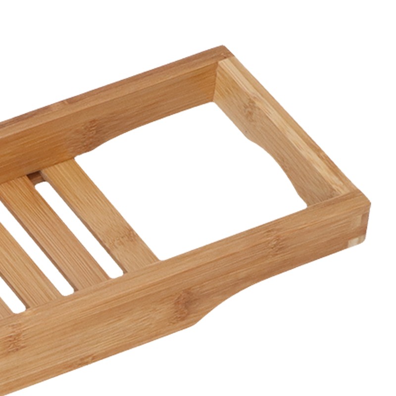 Bamboo Bathtub Tray Simple Durable Bathtub Rack Book Wine Holder