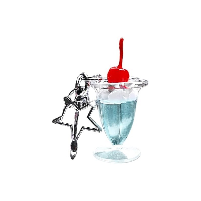 Veloshine Simulated Cream Cup Keychain, Pendant Hanging Ornament Decorations Birthday