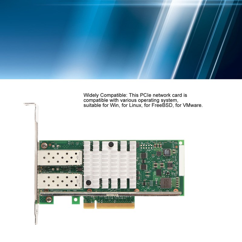 Server Adapter 10Gbps 2 SFP Ports PCI Express X8 Plug