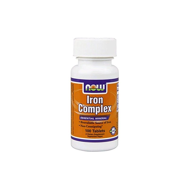 NOW Iron Complex, 100 Tablets (Pack of 3)