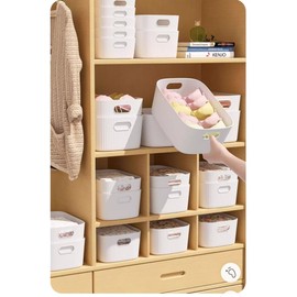 NCRGB 10 Aufbewahrungsbox Kunststoff Aufbewahrungskorb mit Griffen 30cm/6pack+(25cm+20cm)2pack,Badezimmer Küchenschrank Organizer,Aufbewahrungskorb Aufbewahrungsbox Küche,Boxen Aufbewahrung für Küche