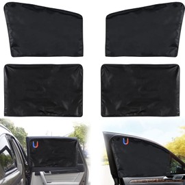 4 Pcs Car Side Window Shade, Magnetic Car Window Shade for Baby, Foldable Car Privacy Shades Car Window Shades Blackout Curtains, Side Automotive Window Sunshades for Sleeping Taking a Nap