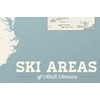 North America Ski Resorts Map 24x36 Poster (Beige & Opal