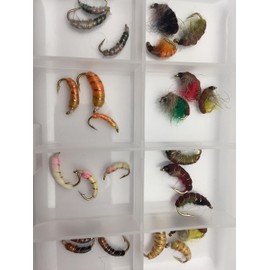 Fly Fishing Box of Czech Nymphs Copper Wire Weighted 24 Pieces Format 10/14 Pack # 321