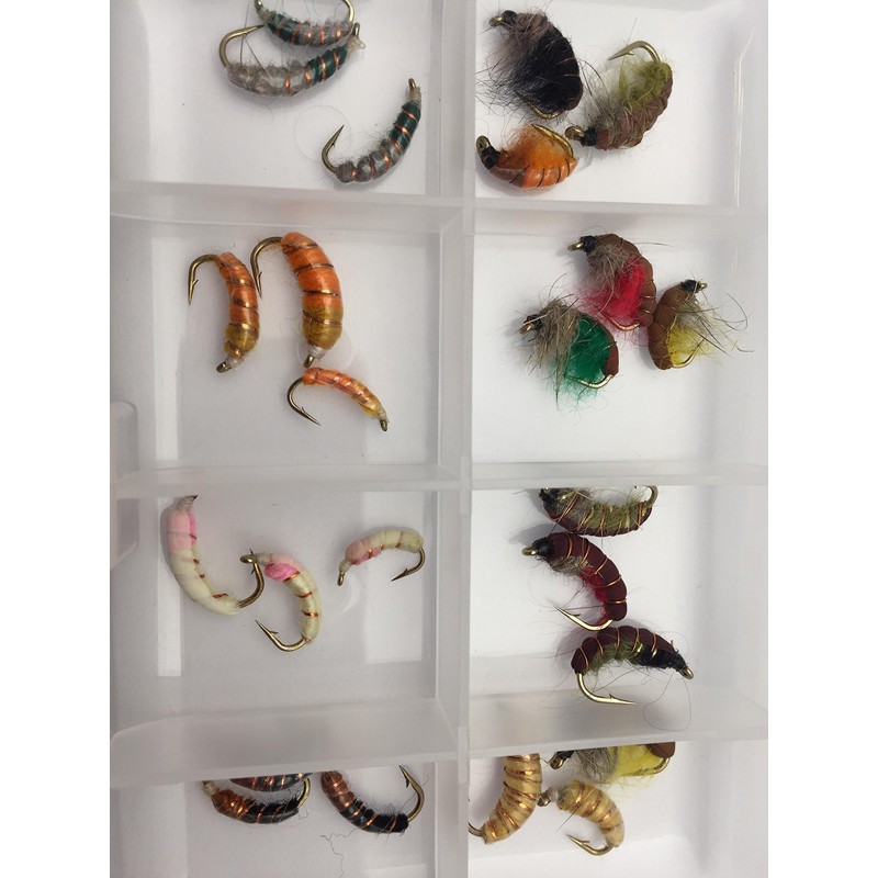 Fly Fishing Box of Czech Nymphs Copper Wire Weighted 24