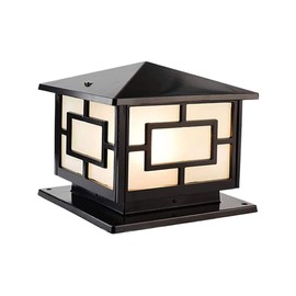 WENZIFI Outdoor Post Lights, Aluminum Pillar Lights Fixture Exterior Modern Column Lights Waterproof Glass Outdoor Pillar Lights for House Garden Backyard E26