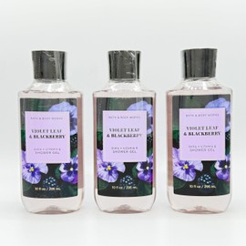 Violet Leaf & Blackberry 3-Piece Bath Bundle | Set Of Three Shower Gels, 10oz Each