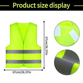 SALADOCY SALADOCY 10 Stck Warnwesten Auto, Warnweste Auto Damen Herren Erwachsene, high Visibility Vest, Einheitsgr??e, Sicherheits Set