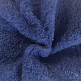 Faux Fur Sherpa Fleece Sheepskin Fabric Material - Fluffy Navy, 1Mtr - 150cm x 100cm