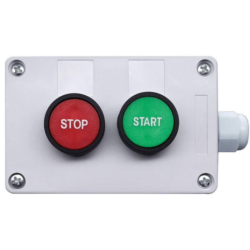 Taiss Momentary Push Button Switch Station Box Start/Stop Red Green