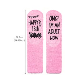 ALLY-MAGIC Fluffy Socks Warm Bed Socks Birthday Gifts for Girls Christmas Gifts Y6-FSSRW (18th)