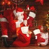 Mauts 20-inch white and red Christmas stockings,used for gift box