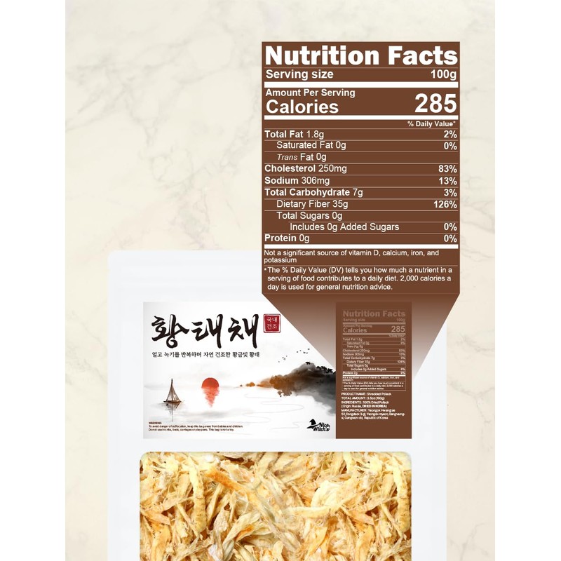 NICE WITCH'S Dried Pollack Shredded 100g / 3.5oz - Naturally