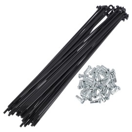 RATCHROLL 1 Set Universal Bicycle Spokes 13G 189mm Length Bike Wheel Spokes Nipple Black 45 Steel