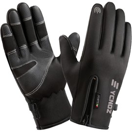 RUGNADOO Guantes para Frio Hombre, Guantes para Moto, Diseño Antideslizante y Transpirable, Antideslizantes, Adecuado para Deportivos, Andar Ciclismo, Esquí, Senderismo, Escalada