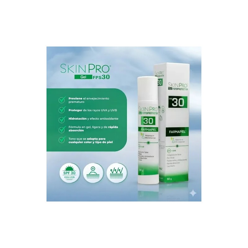 Fotoprotector Facial Skinpro Gel FPS 30 para Piel Mixta y