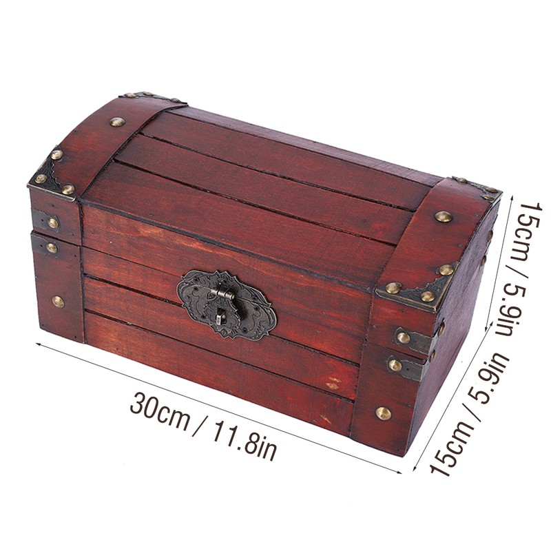 Vintage Wooden Storage Box Retro Hand Made Exquisite Jewelry Craft