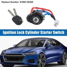 ACROPIX Ignition Switch Lock Cylinder with 2 Key Kit for Hyundai Compatible with Sonata GLS Black 3 Pcs