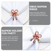 EXCEART Christmas Napkin Ring Set of 4 Candy Cane Napkin