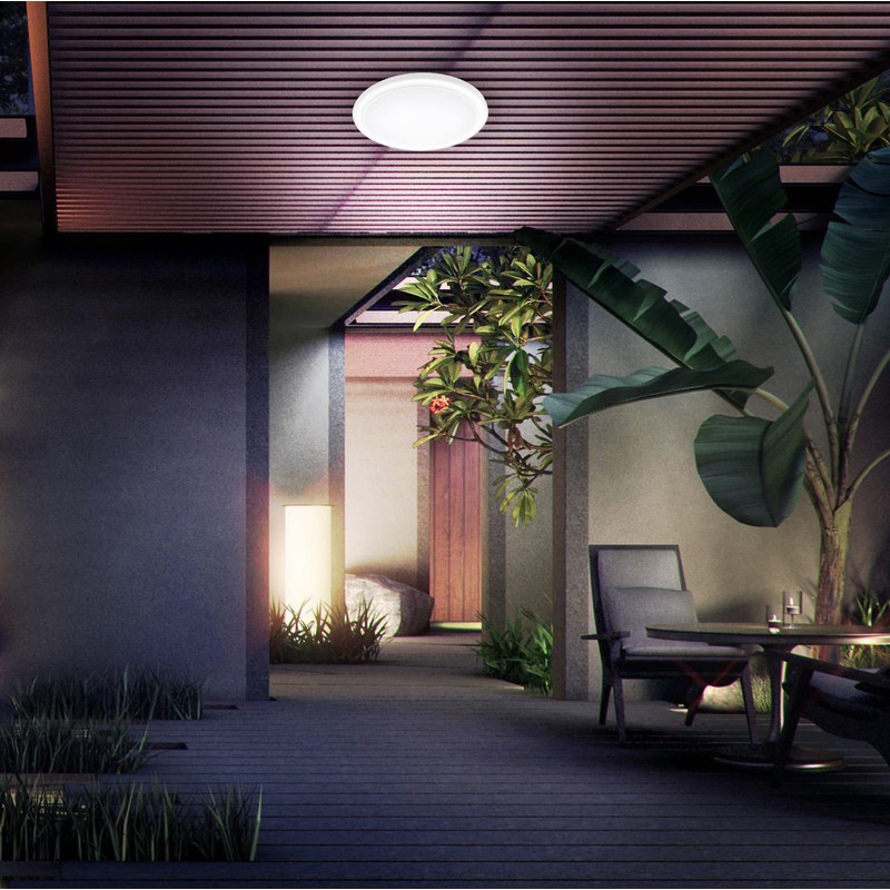 EXTRASTAR Modern Flush Mount Ceiling Light with Motion Sensor, IP65