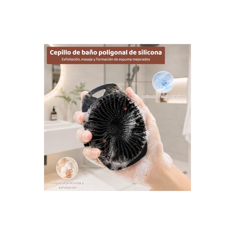 7 PCS Cepillo de Silicona para Cuerpo, Cepillo Exfoliante Corporal