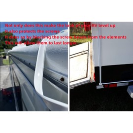 RV Vinyl Trim Molding Insert 3/4" White for RV Camper Travel Trailer Screw Cover Gutter Corner Channel Outside Seam roof Edge Track Heavy Duty Trim(50 ft)