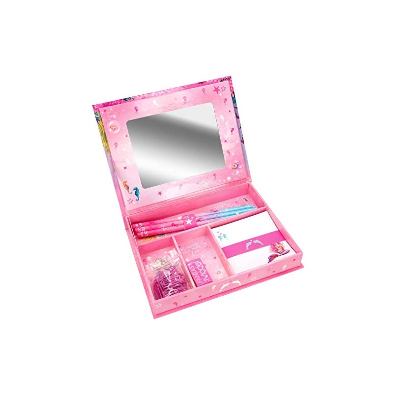 Depesche 10446 Fantasy Model Mermaid Stationery Box Pink/Multi-Coloured