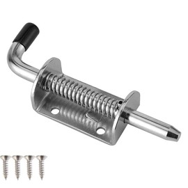 1Pc Door Lock Latch Spring Latch,Stainless Steel 304 Spring Bolts Latches Security Barrel Bolt Latch Cabinet Hinges Hardware W/Fasteners