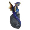 Ebros Gift Fantasy Iridescent Meteorite Hatchling Dragon Guarding Faux Geode