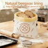 2 Pack Beeswax Bread Bags for Sourdough, Reusable 13"×17" Cotton