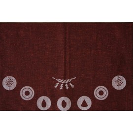 Kandana no Sato Shrine Mat Plain Pongee Scarlet for Kamidana