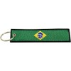Llavero con bandera de Brasil, 100% bordado