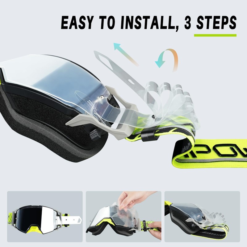 VOZAPOW Dirt Bike Goggles Tear Offs 7x2 Packs