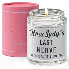 Boss Lady Gifts for Women-Boss Gifts for Women Lavender Candles(7oz) Best Boss Gifts for Women Funny Boss Gifts for Female Boss Manager Supervisor Bosses Day Gifts for Women Boss Christams Gifts