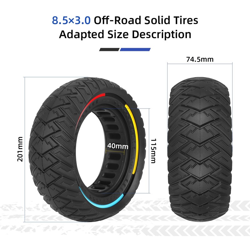 ulip 8.5x3 Solid Scooter Tire for Front Rear Wheels Replacement