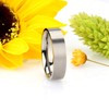 DoubleAccent 6MM Comfort Fit Titanium Wedding Band Classic Flat Ring